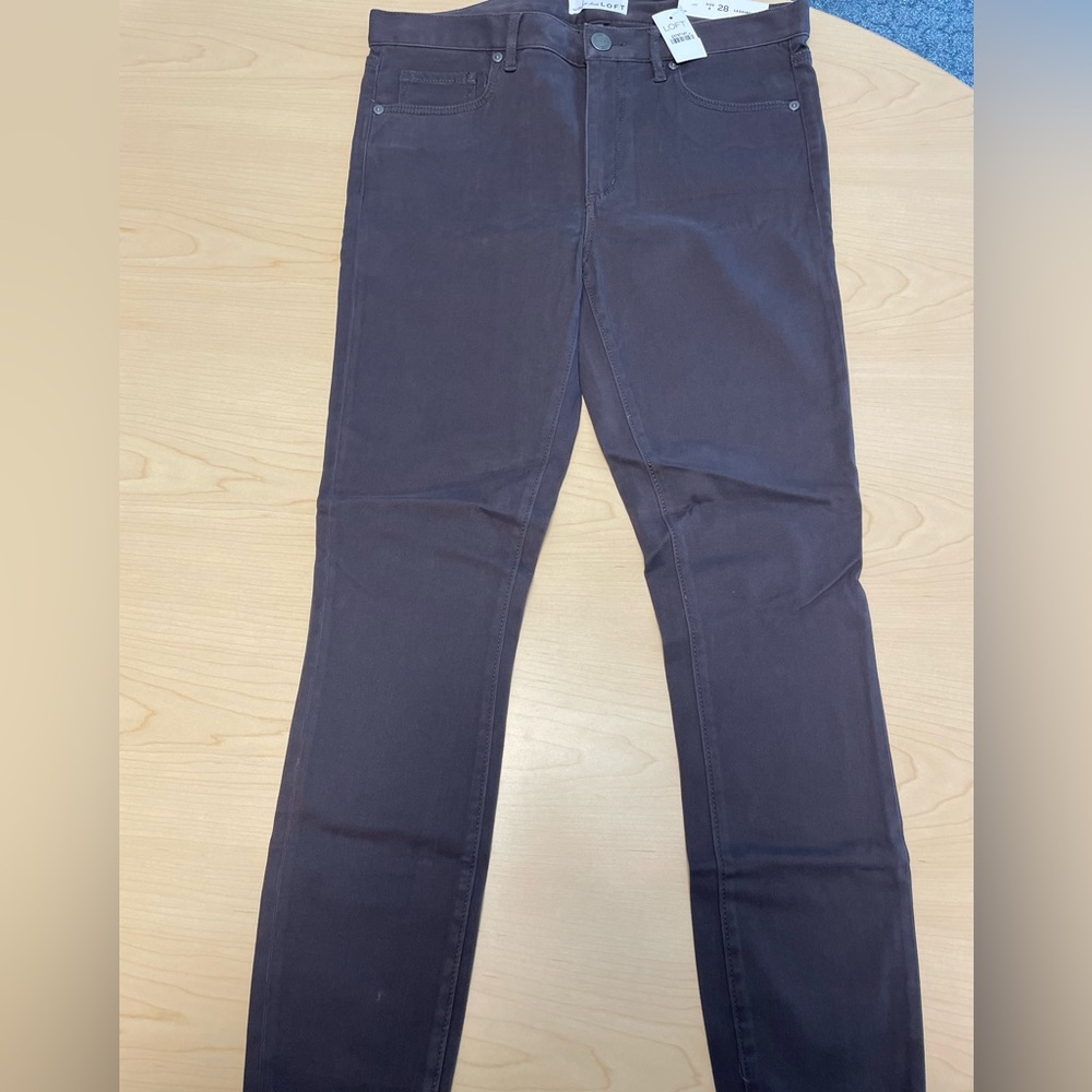 NWT LOFT Women's Stone Grey Skinny Pants / Leggings - Sz6, size 28